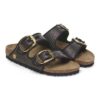 Arizona Big Buckle Textil Raffia Schwarz