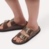 Arizona Droplet Buckle Naturleder Lack