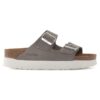 Arizona Flex Platform Nubukleder Dove Grey