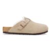 Boston Shearling Kinder-Clog aus Wildleder und Fell