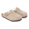 Boston Shearling Kinder-Clog aus Wildleder und Fell