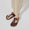 Gizeh Big Buckle Naturleder Lack Hochglanz Schokoladenbraun