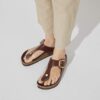 Gizeh Big Buckle Naturleder Lack Hochglanz Schokoladenbraun