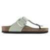 Gizeh Big Buckle Nubukleder Matcha