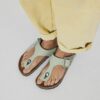 Gizeh Big Buckle Nubukleder Matcha