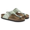 Gizeh Big Buckle Nubukleder Matcha