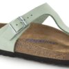 Gizeh Soft Footbed Nubukleder Matcha