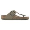 Gizeh Vegan Big Buckle Textil Faded Khaki