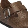 London Single Strap Naturleder geprägt