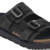 Shinjuku 2-Riemen-Sandale aus Naturleder und Textil